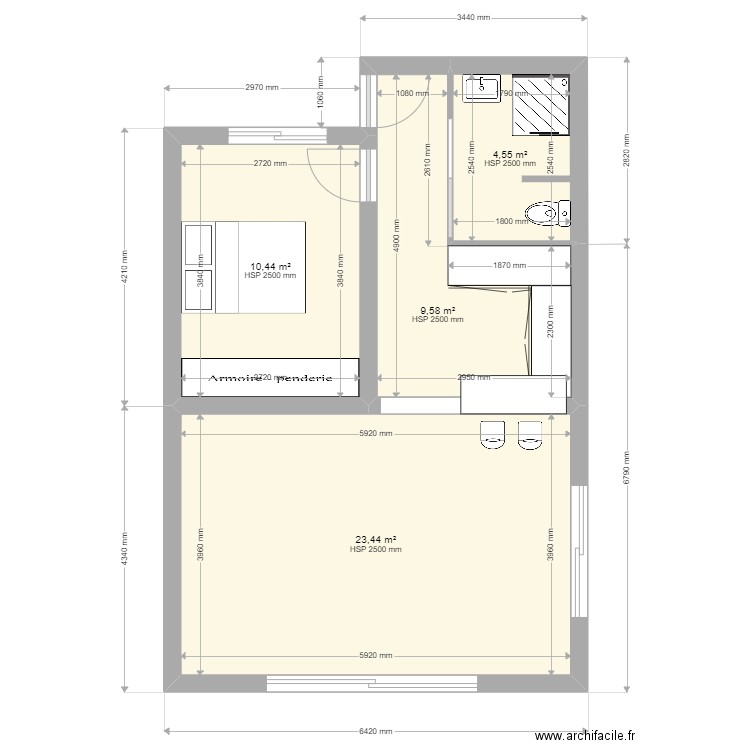 BAUDOUIN. Plan de 0 pièce et 0 m2