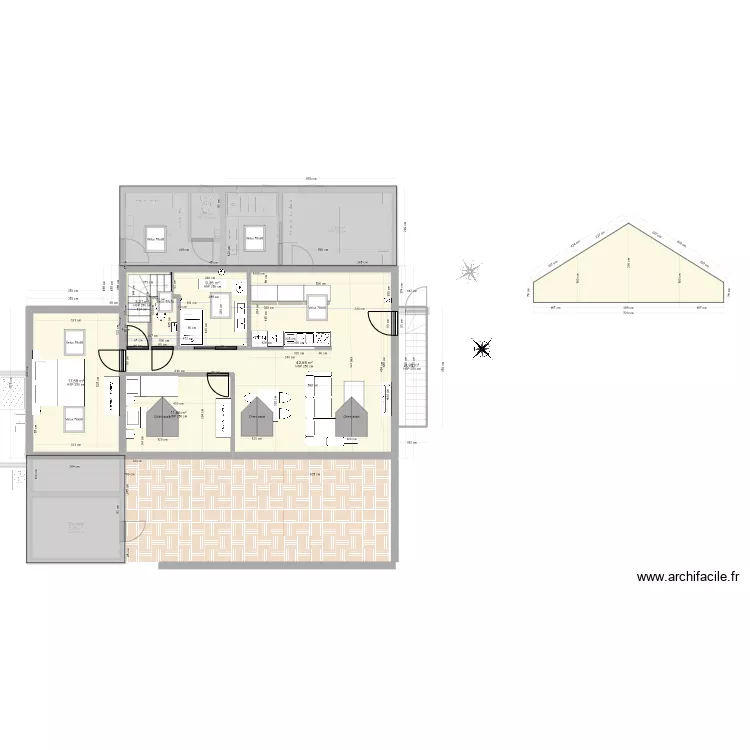Petit Cosquet 2 version avec etage V6. Plan de 