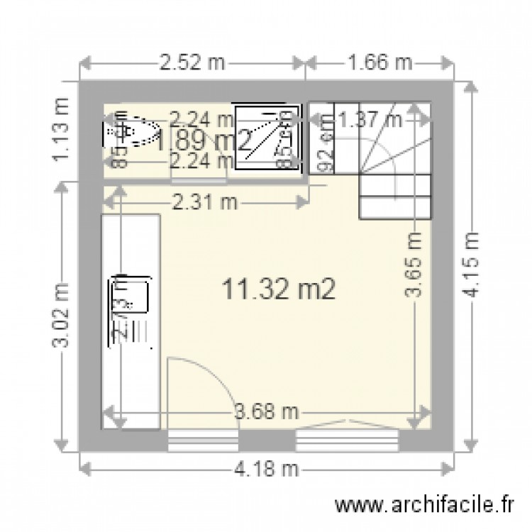 Plan RDC etat des lieux. Plan de 0 pièce et 0 m2