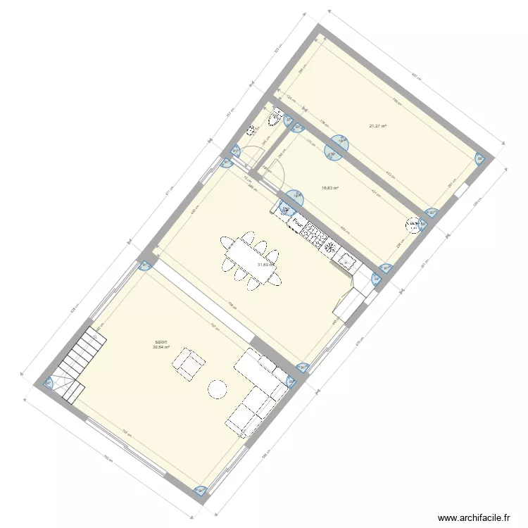 GRANGE rdc Projet. Plan de 