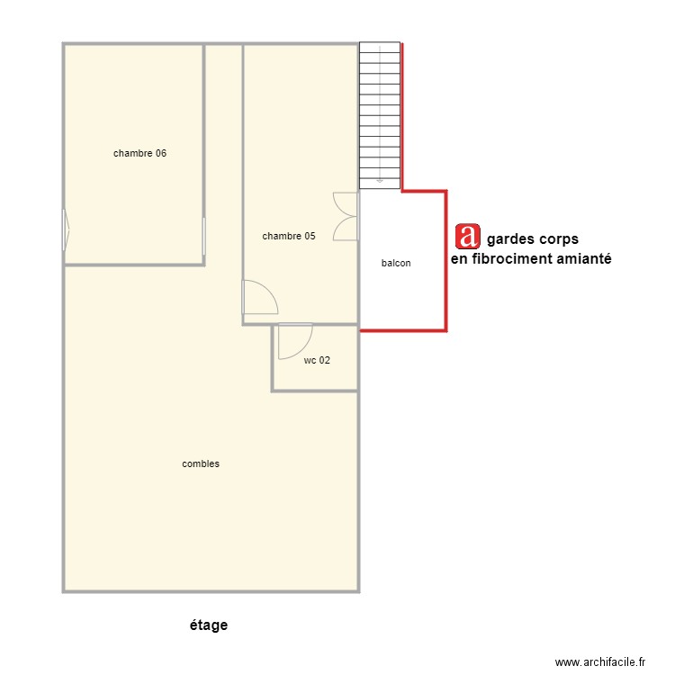 blay étage am. Plan de 4 pièces et 89 m2