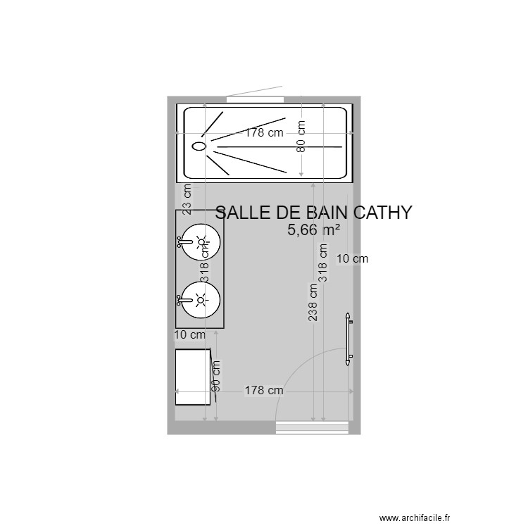 SALLE DE BAIN CATHY. Plan de 0 pièce et 0 m2