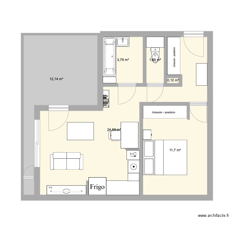 Appartement. Plan de 0 pièce et 0 m2