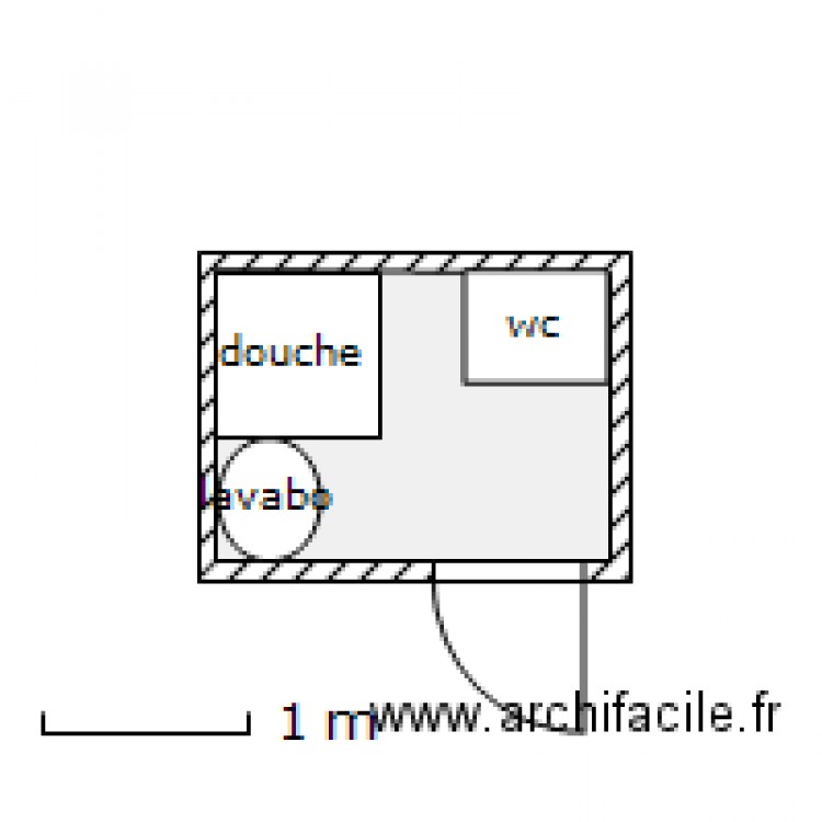 messaoudene sdb rdc studio. Plan de 0 pièce et 0 m2