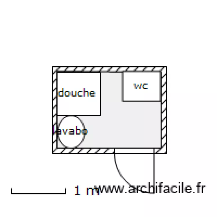 messaoudene sdb rdc studio. Plan de 