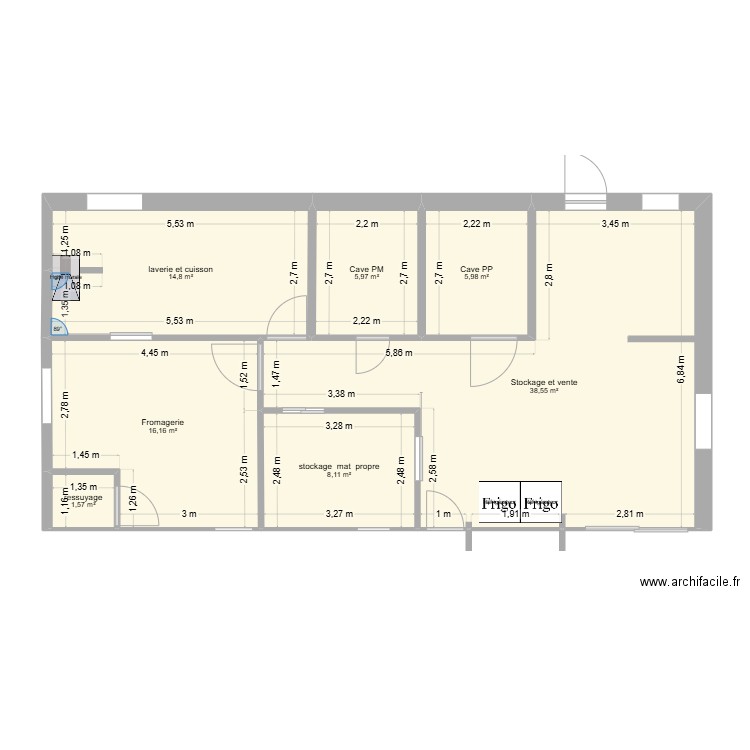 Dieudonne 1. Plan de 7 pièces et 91 m2