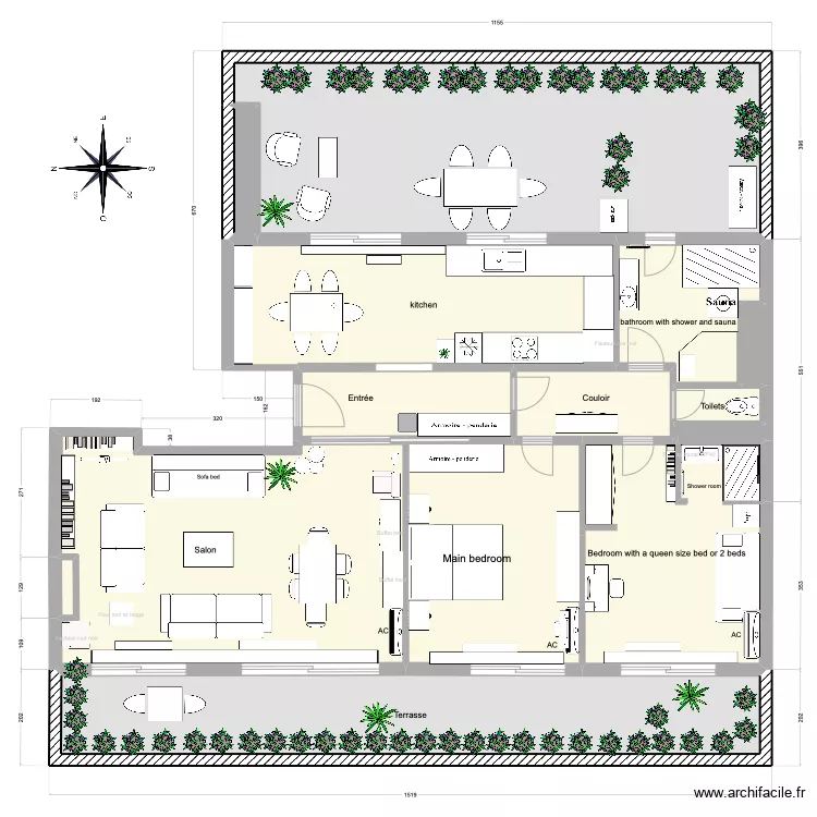 Plan appartement CambronneMj. Plan de 