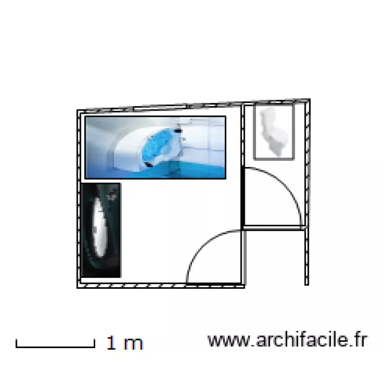 salle de bain old. Plan de 