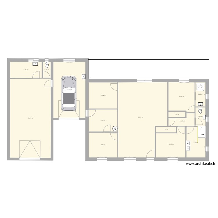 maison-3. Plan de 16 pièces et 188 m2