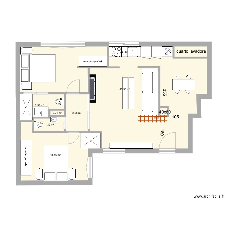 claudio Coello habitaciones y cocina 6. Plan de 0 pièce et 0 m2