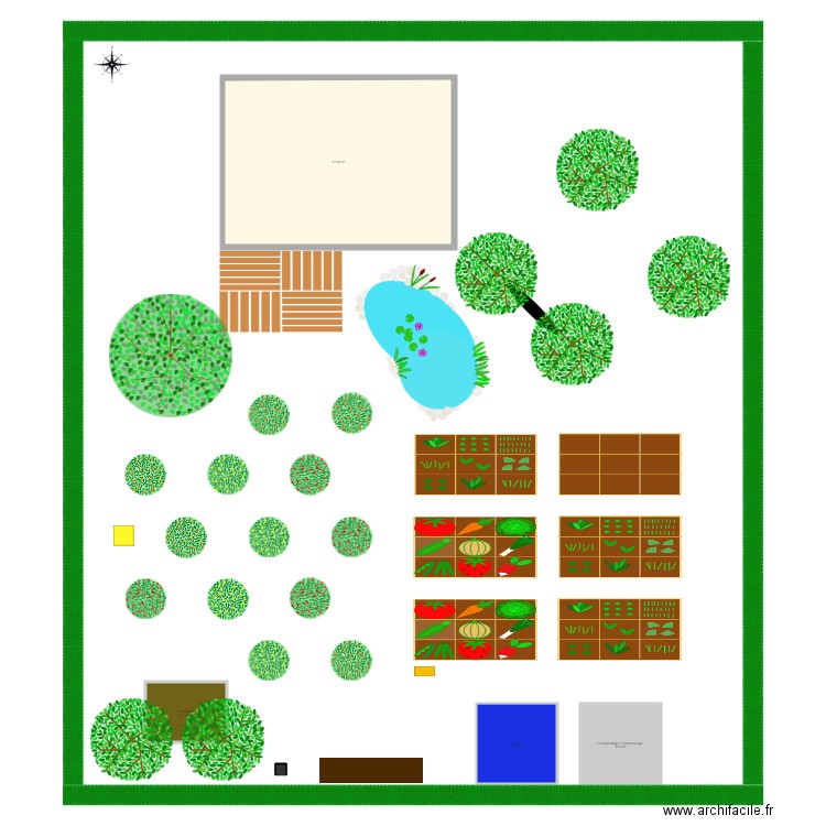 Plan jardin. Plan de 0 pièce et 0 m2