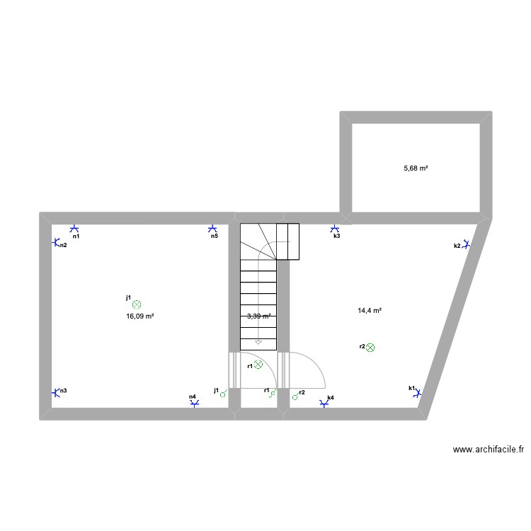 Wauters étage. Plan de 0 pièce et 0 m2