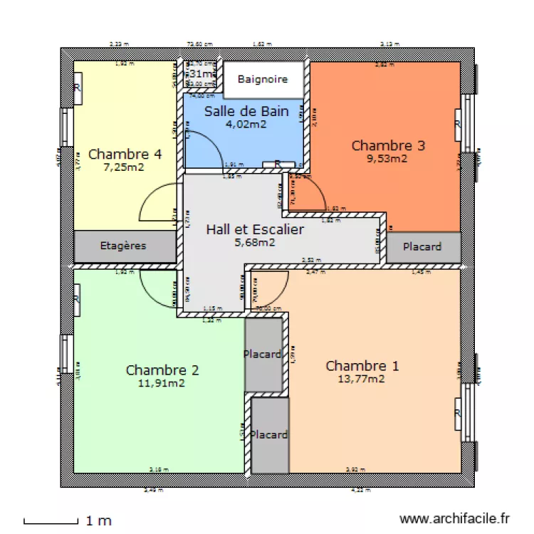 Maison 1er. Plan de Maison 1er. Plan de