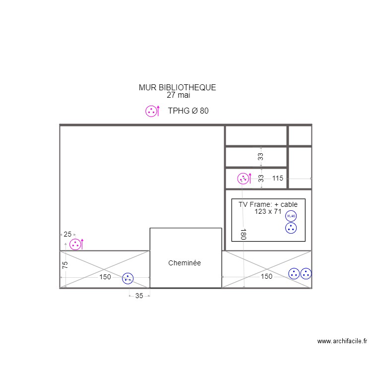 élec faraday salon. Plan de 0 pièce et 0 m2