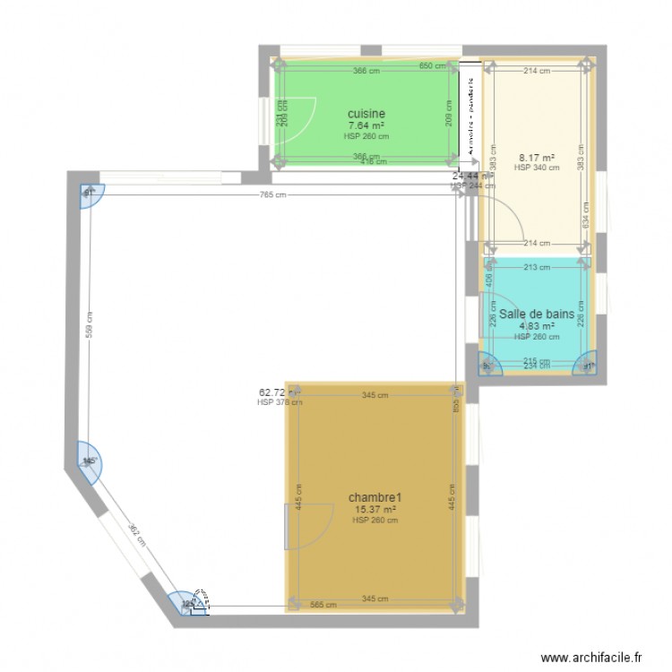 plan Saint François projet v3. Plan de 0 pièce et 0 m2