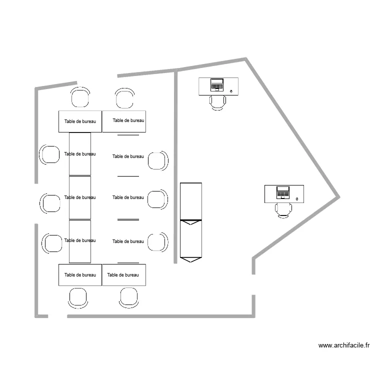 salle formation M5. Plan de 