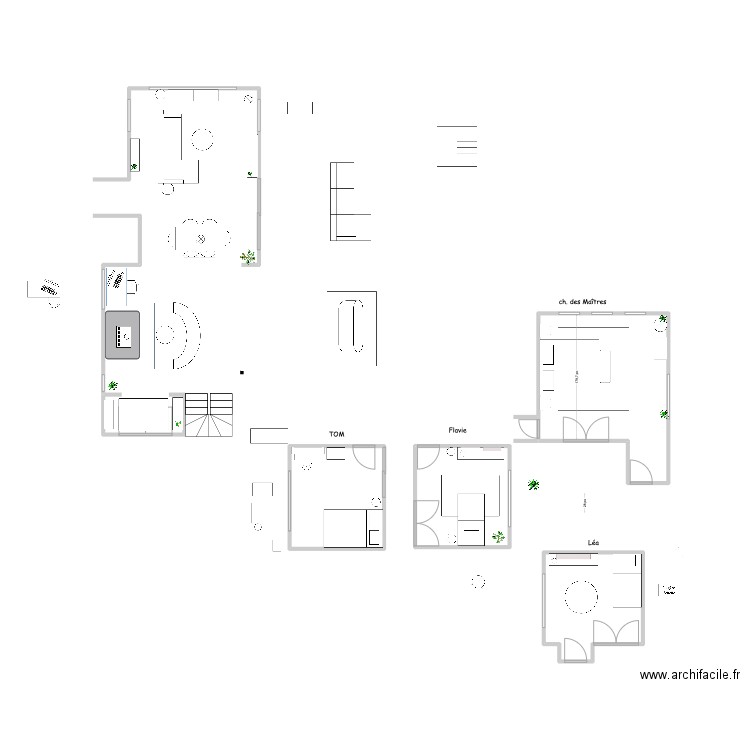 Catherine. Plan de 4 pièces et 60 m2