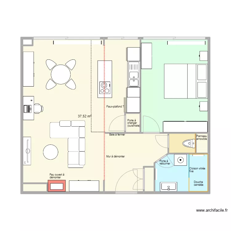 LANGELET Situation projet&eacute;e 111122. Plan de 