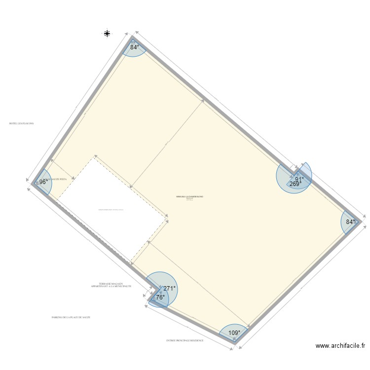 IMMEUBLE LE CHAMOIS BLOND. Plan de 1 pièce et 526 m2