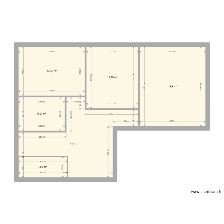 maison de village. Plan de 9 pièces et 146 m2