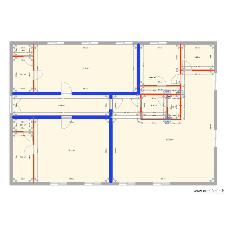 ARRADON BUREAUX version 3. Plan de 12 pièces et 203 m2