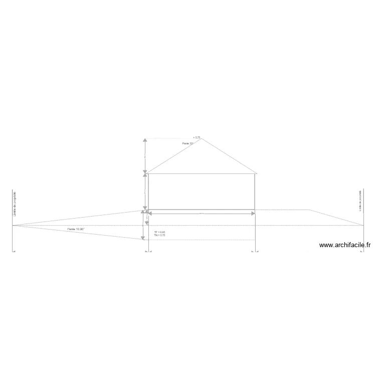 Coupe terrain Chris. Plan de 