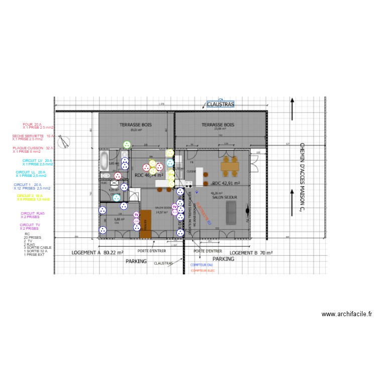MAISON A RC ELEC. Plan de 0 pièce et 0 m2