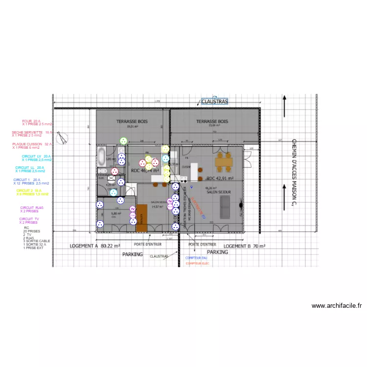 MAISON A RC ELEC. Plan de 