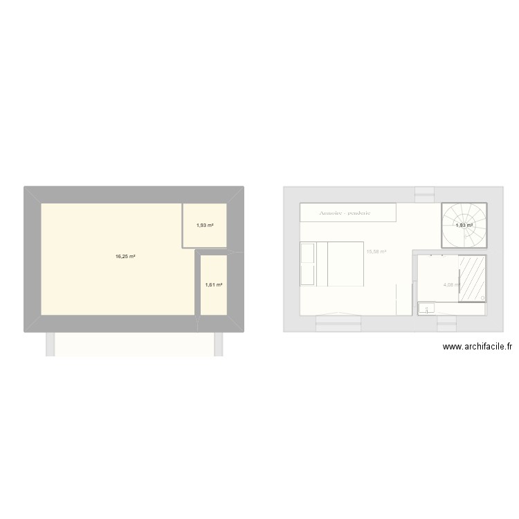 ST GILDAS. Plan de 5 pièces et 49 m2