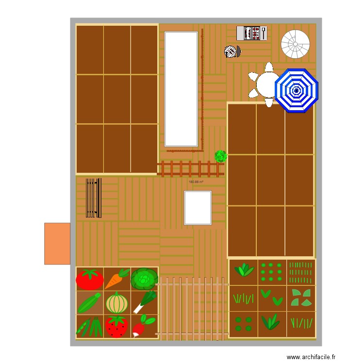 Toit végétal terasse potager. Plan de 0 pièce et 0 m2