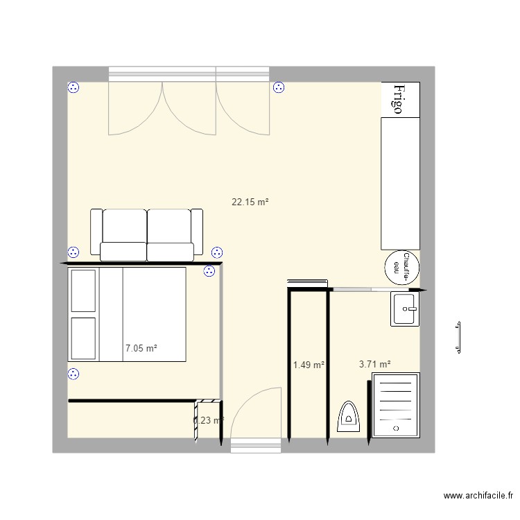 appartement gap 5 CV avec placard ds couloir. Plan de 0 pièce et 0 m2