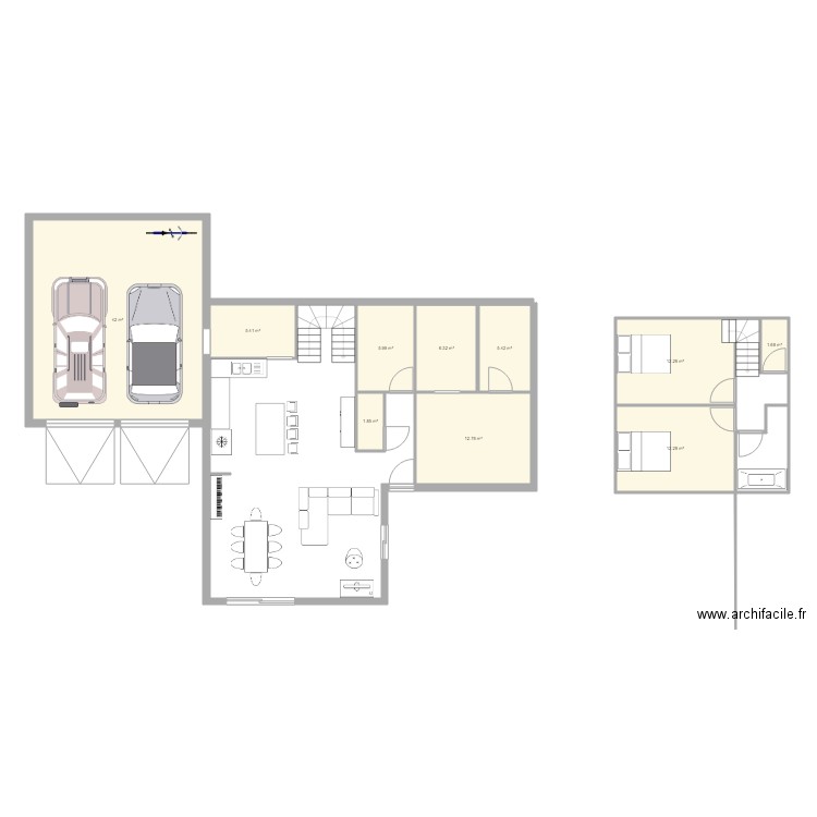 Projet maison st just. Plan de 0 pièce et 0 m2