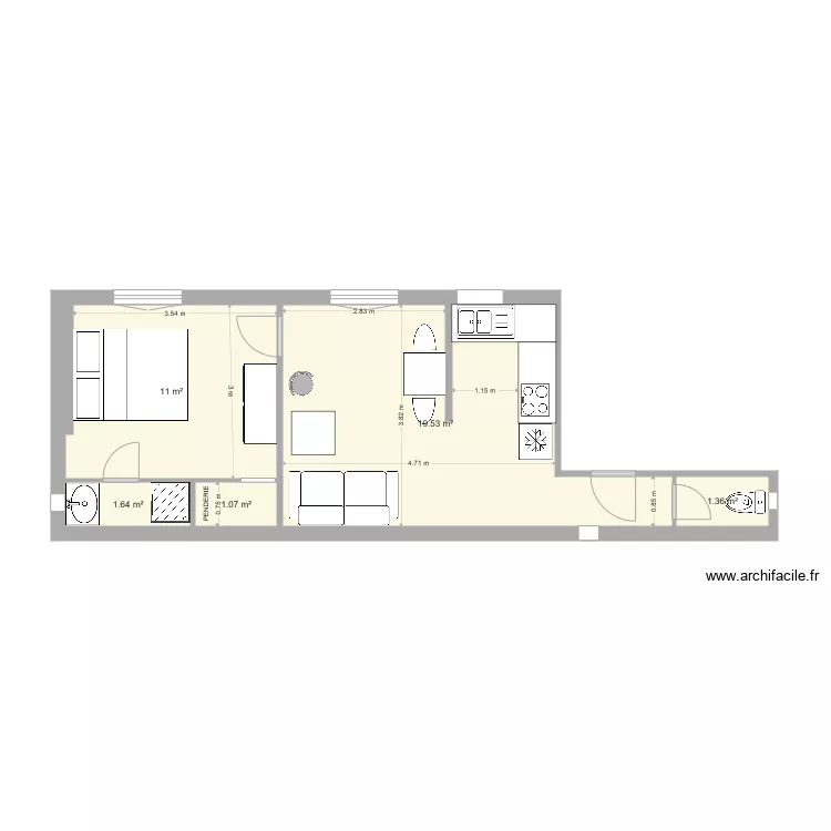 APPARTEMENT 2EME FACE. Plan de APPARTEMENT 2EME FACE. Plan de