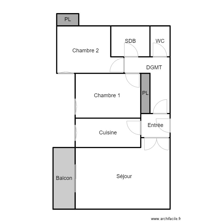 Plan Martinez 92. Plan de 11 pièces et 103 m2