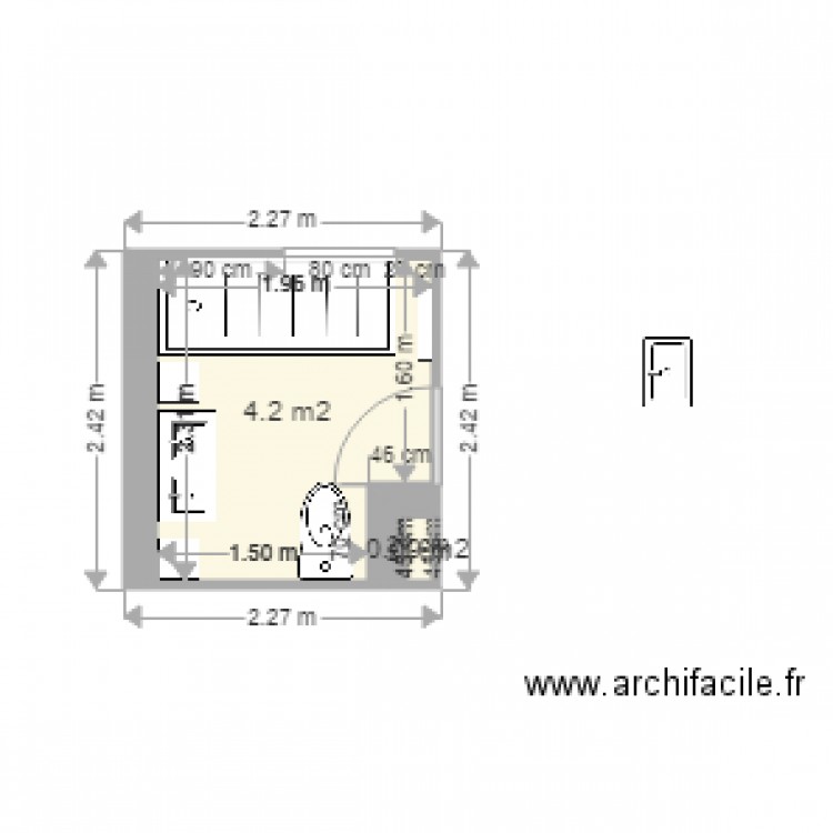 SDB Avertmes. Plan de 0 pièce et 0 m2