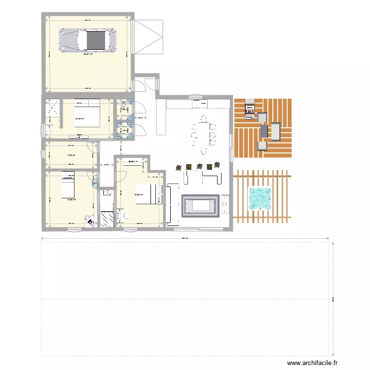 maison 10 plein pied sans ss sol avec garage. Plan de 