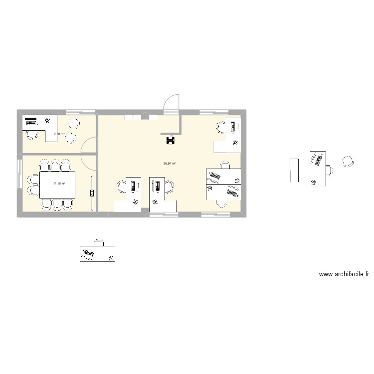 Bureau FLA 2. Plan de 0 pièce et 0 m2