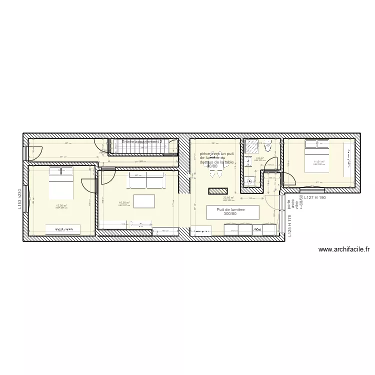 Rez Province modifi&eacute; meubl&eacute;. Plan de 