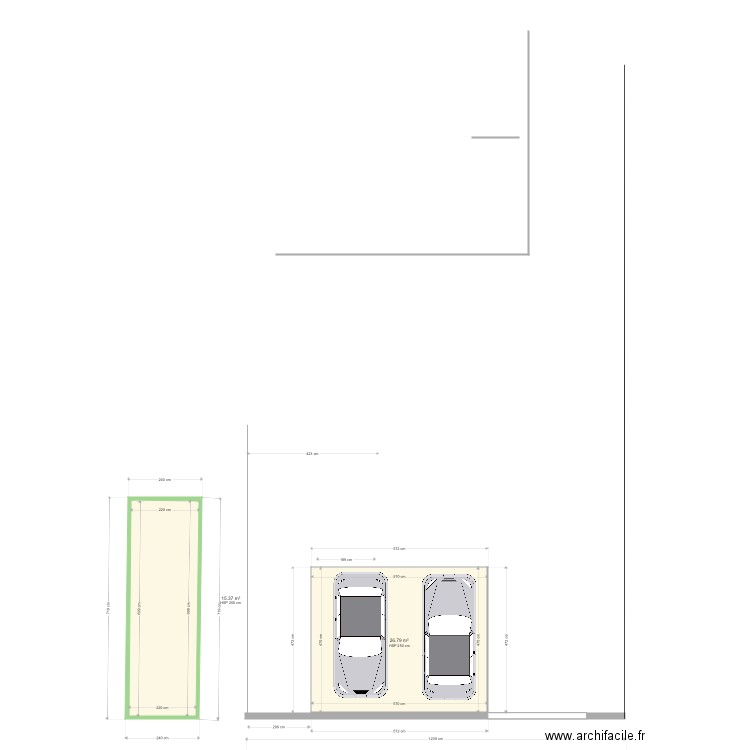 Cour décapage terrain. Plan de 0 pièce et 0 m2