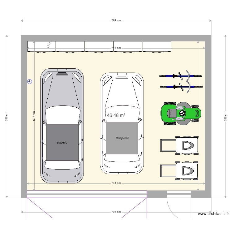 carport. Plan de 0 pièce et 0 m2