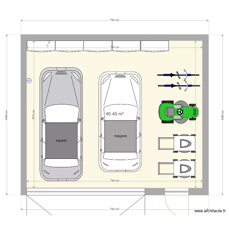 carport. Plan de 