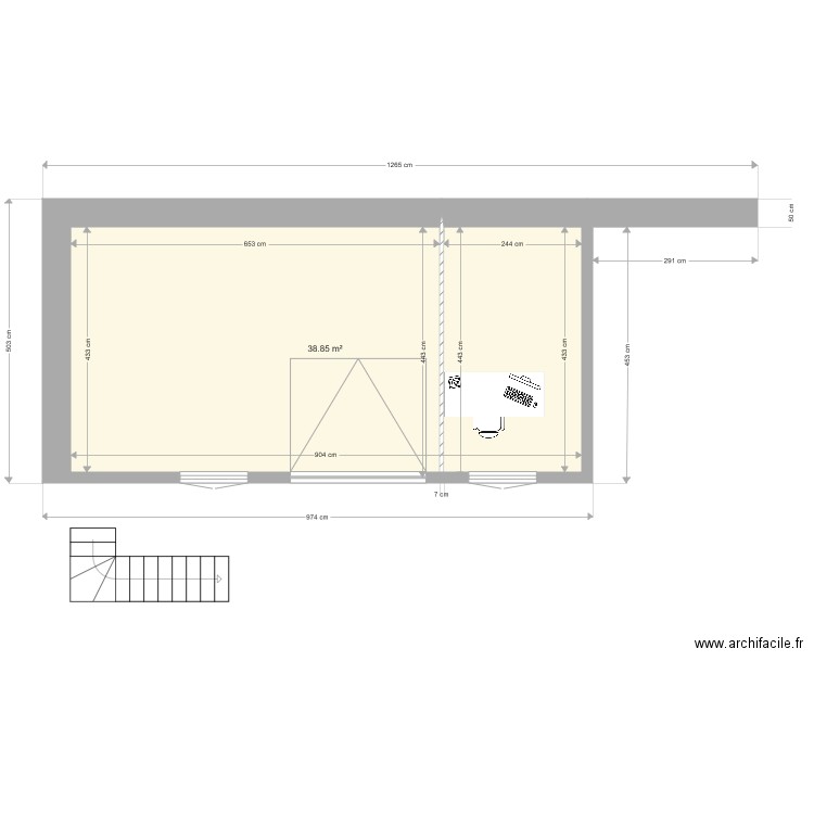 terasse. Plan de 0 pièce et 0 m2