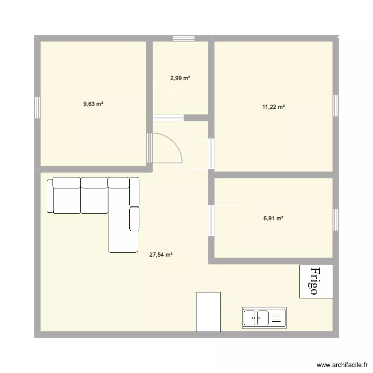 PLAN 2. Plan de 5  et 58 m²