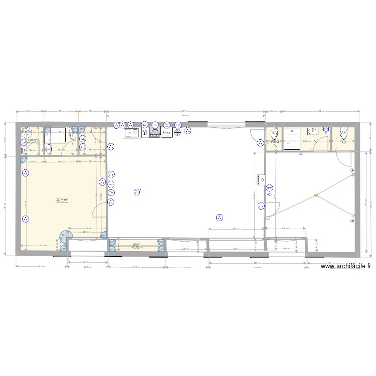 immeuble jean sorez. Plan de 9 pièces et 40 m2