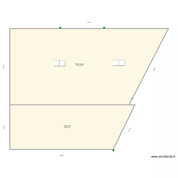 Lardet - Toiture. Plan de 
