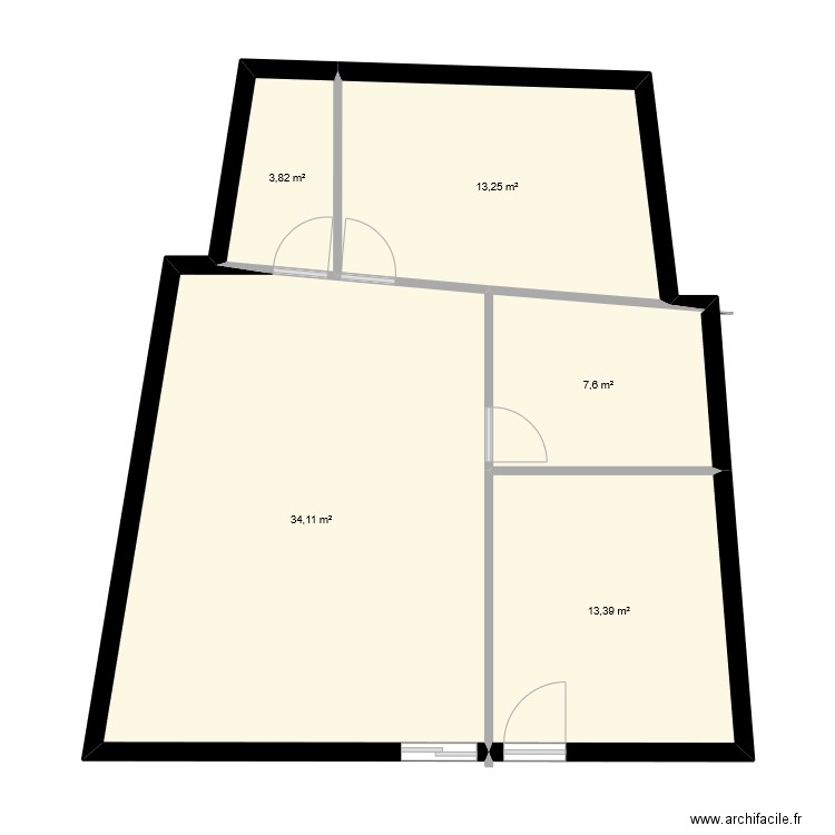 dépendance 2. Plan de 5 pièces et 72 m2