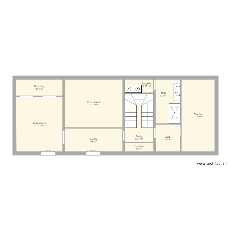 Epernay 2 eme etage 1. Plan de 0 pièce et 0 m2