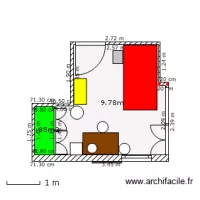 chambre lucarne meubl&eacute;e