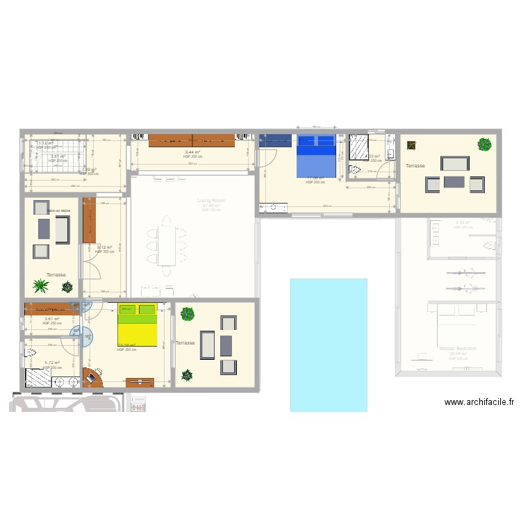 LIPA 1 and 8 with second floor V3. Plan de 0 pièce et 0 m2