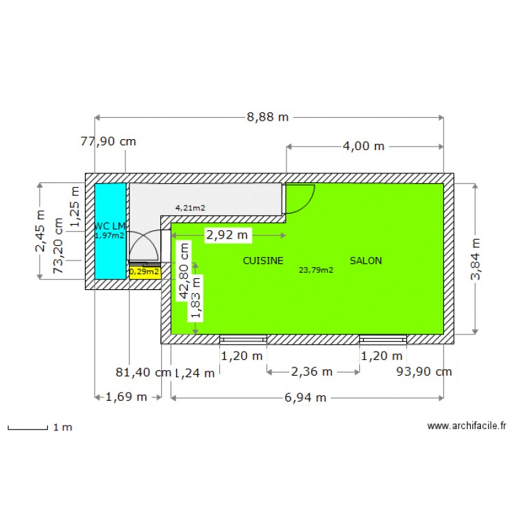 2 ème étage final. Plan de 0 pièce et 0 m2